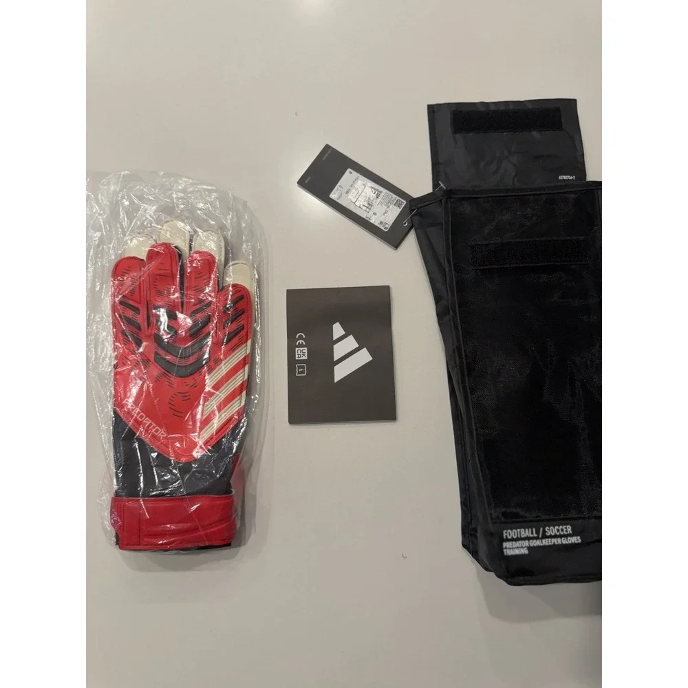 Adidas Predator GL Training Soccer Goalkeeper Gloves JH3805 Red Black Size 8 NWT